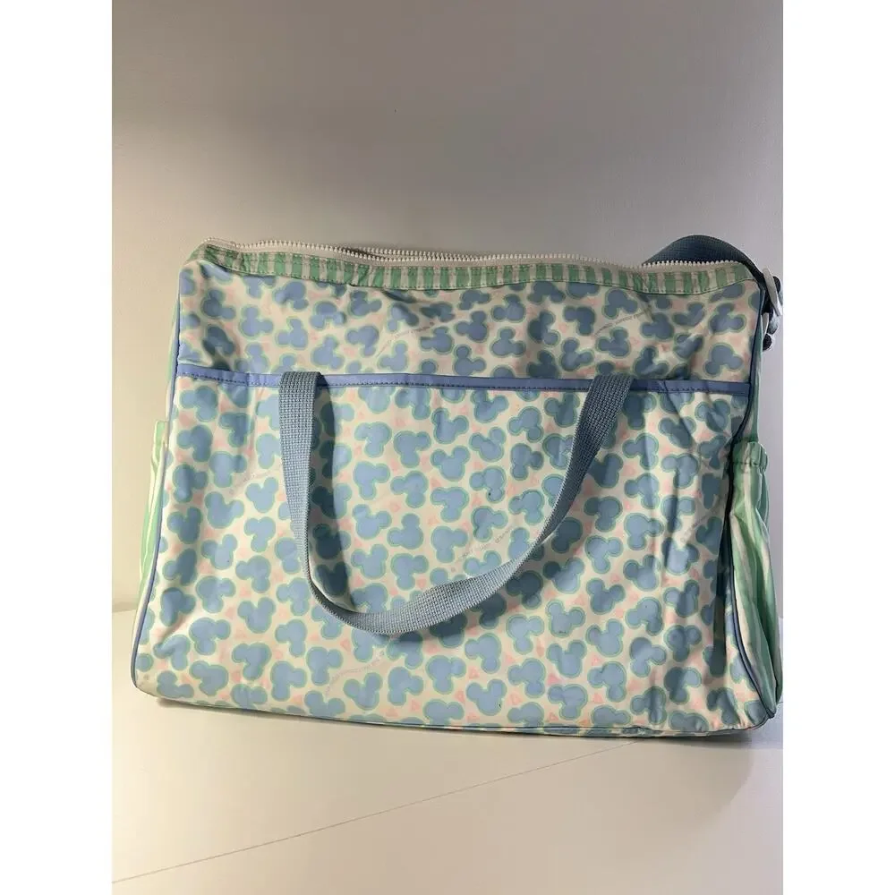 RARE Vintage 90s Disney Babies Mickey Minnie Diaper Bag W ACCESSORIES Needs Zip
